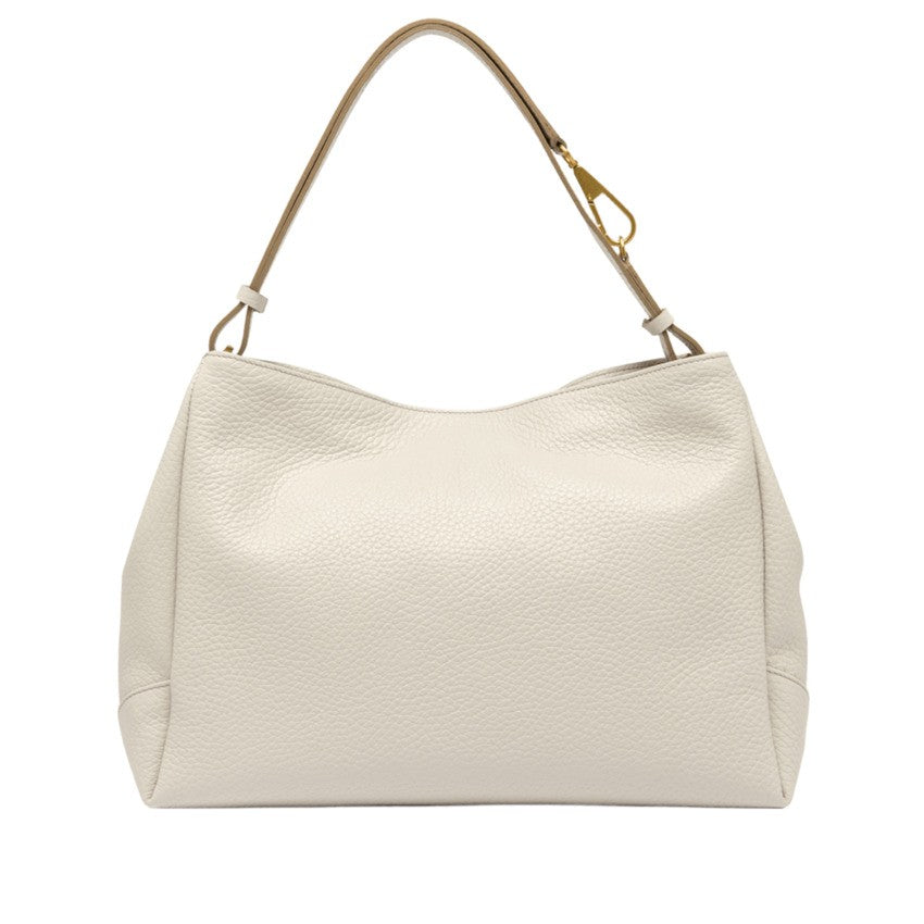 Gianni Chiarini Sand Textured Leather Handbag With Magnetic Closure