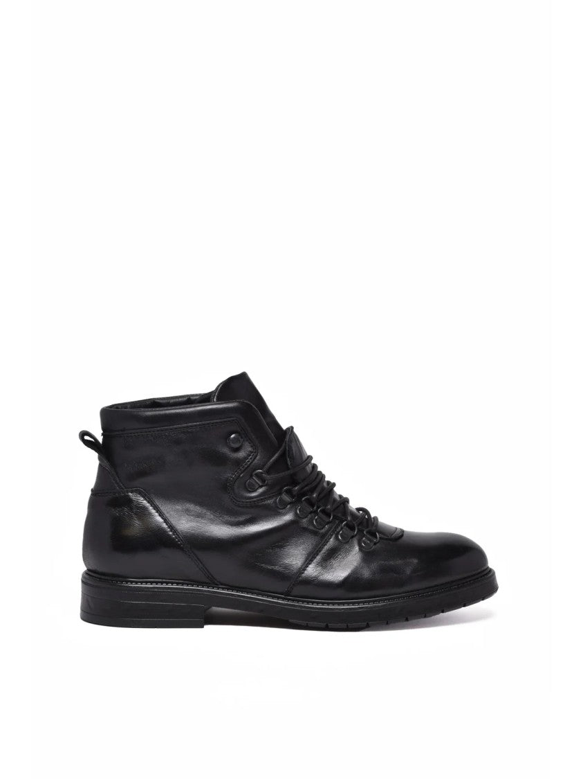 Kebo Black Leather Pedula Boots
