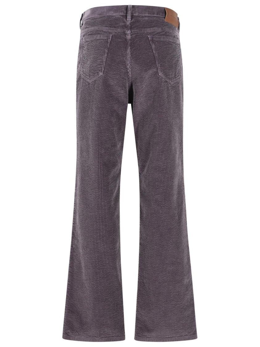Marni 'Earth' Grey Cotton Flared Pants