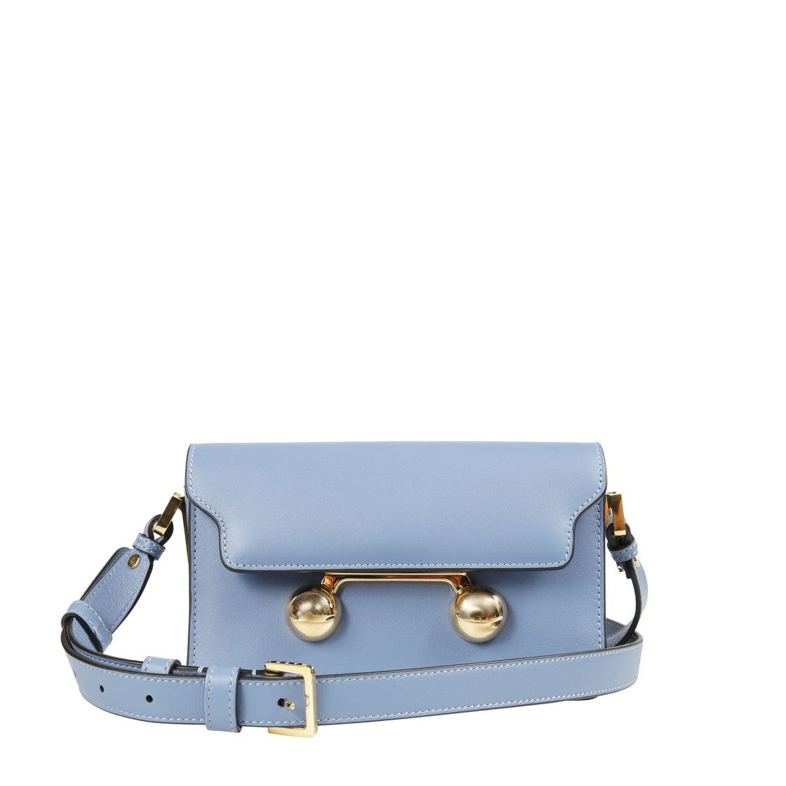 Marni Structured Rectangular Shoulder Bag In Pastel Blue