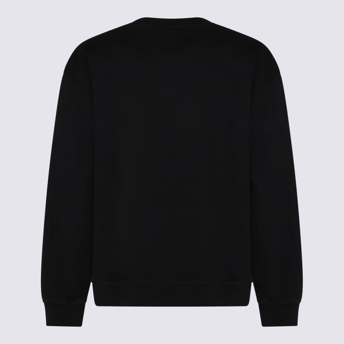 Diesel Crew Neck Black Sweater With Distressed Grey Graphic