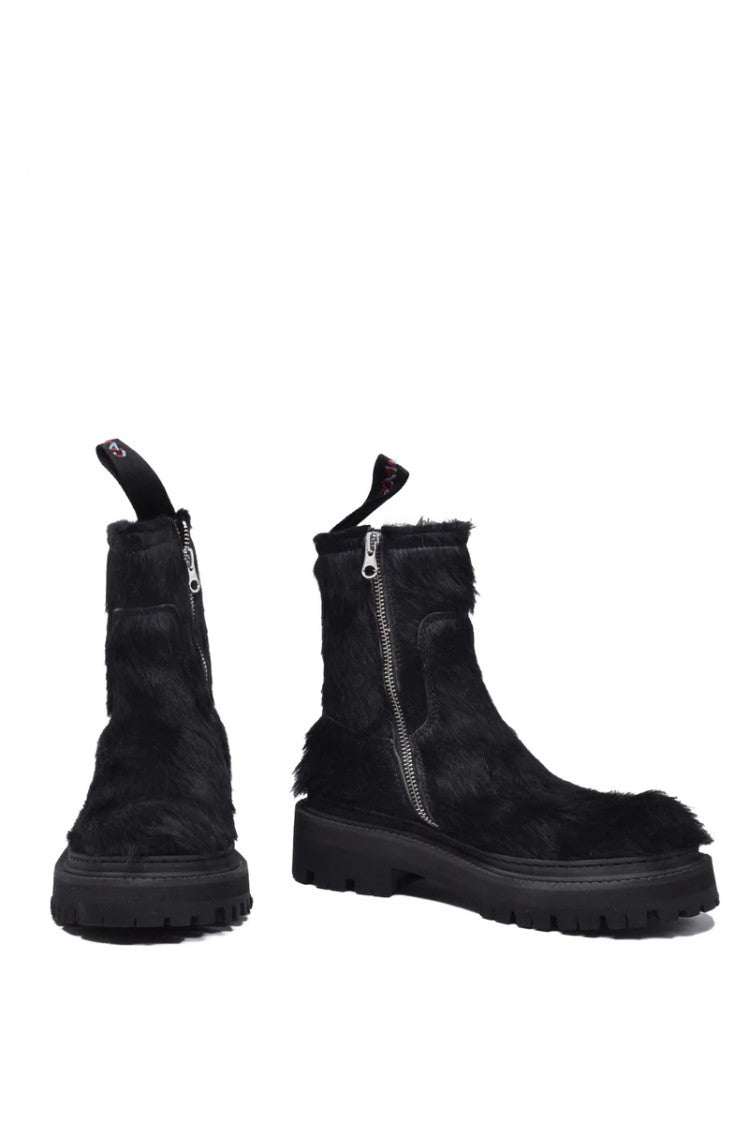 Camper Lab Lab Fur Ankle Boot - Black