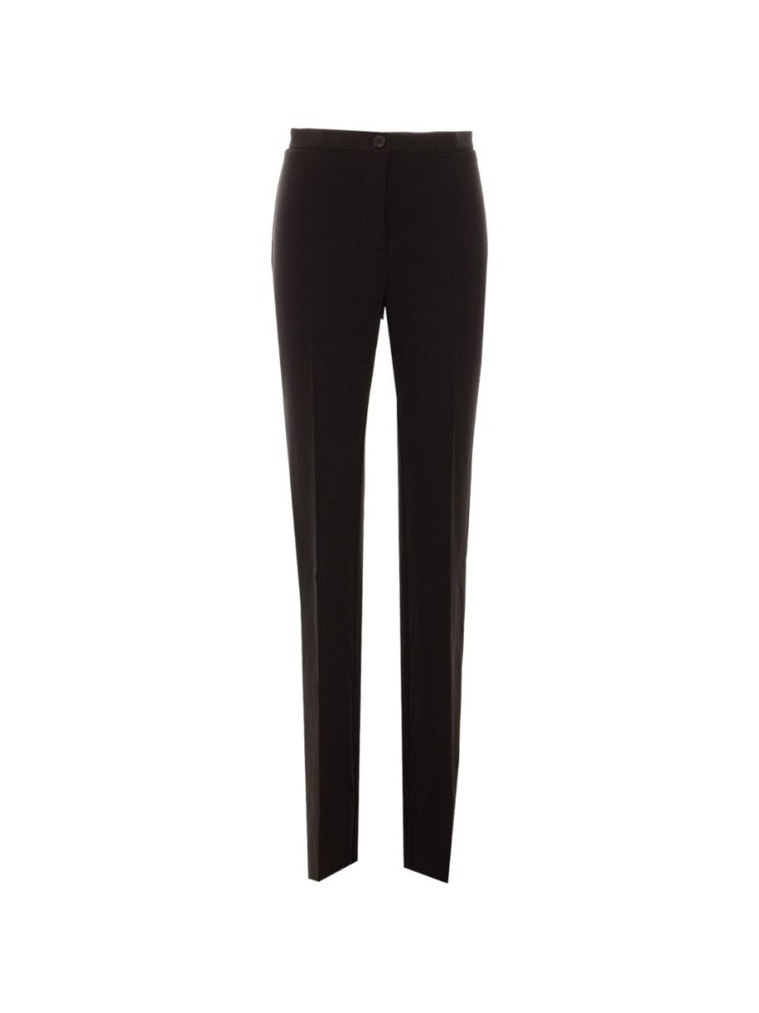 Pinko Black Tailored High-Waist Straight-Leg Trousers