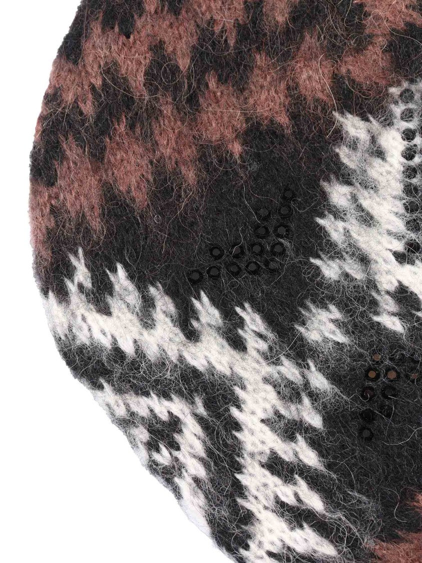 Ermanno Scervino Soft Textured Knitted Beanie With Ribbed Knit Pattern