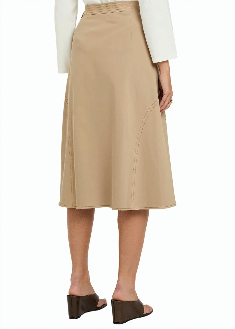 Max Mara Mmlrane Flared Skirt With Elasticated Waist