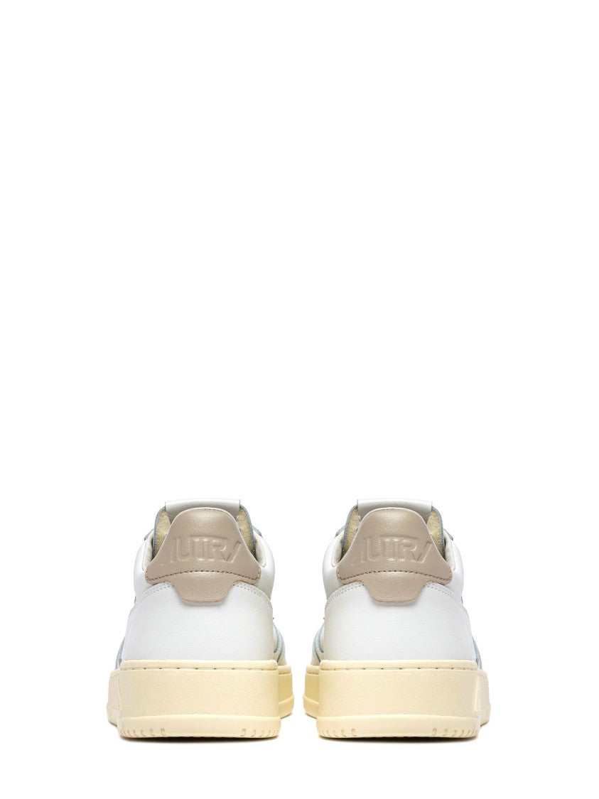 Autry Low-Top Leather Sneakers With Vintage Accents