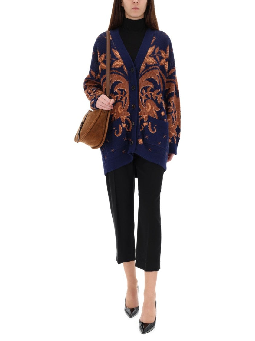 Etro Intricate Patterned Wool Cardigan