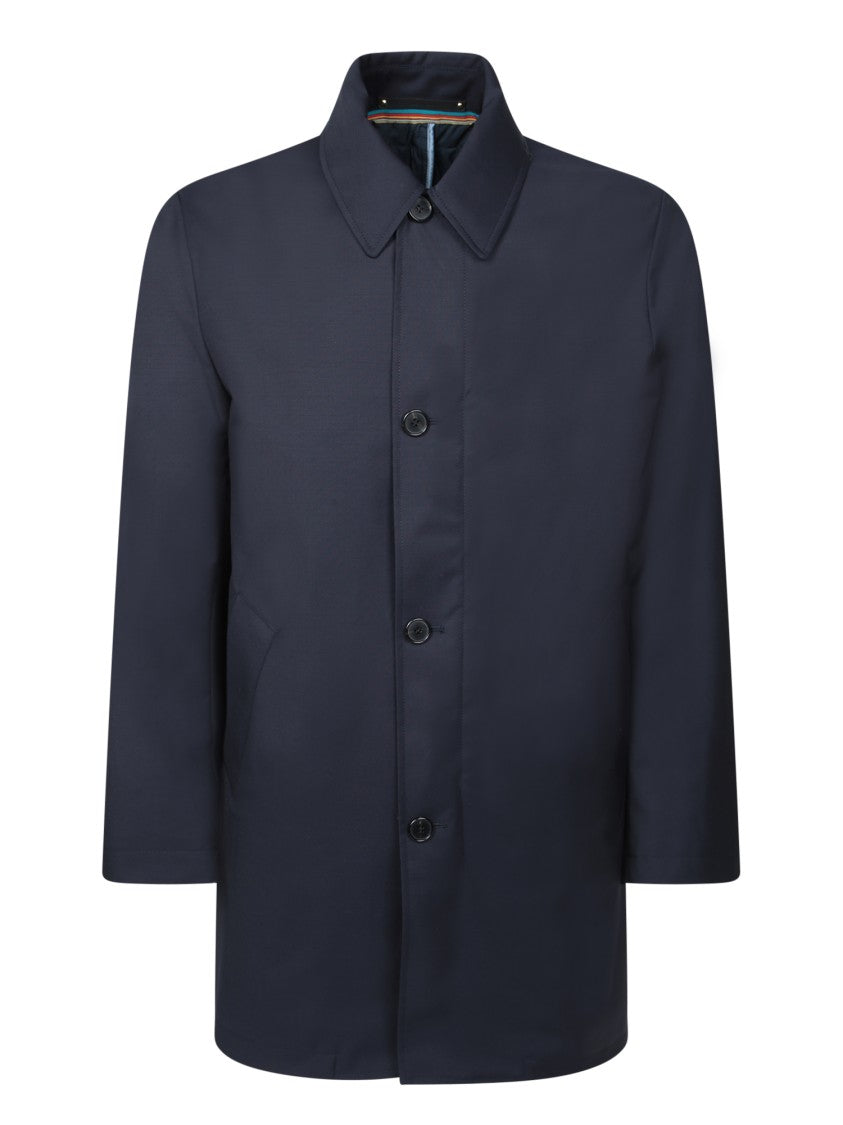 Paul Smith Three-Quarter Blue Trench Coat