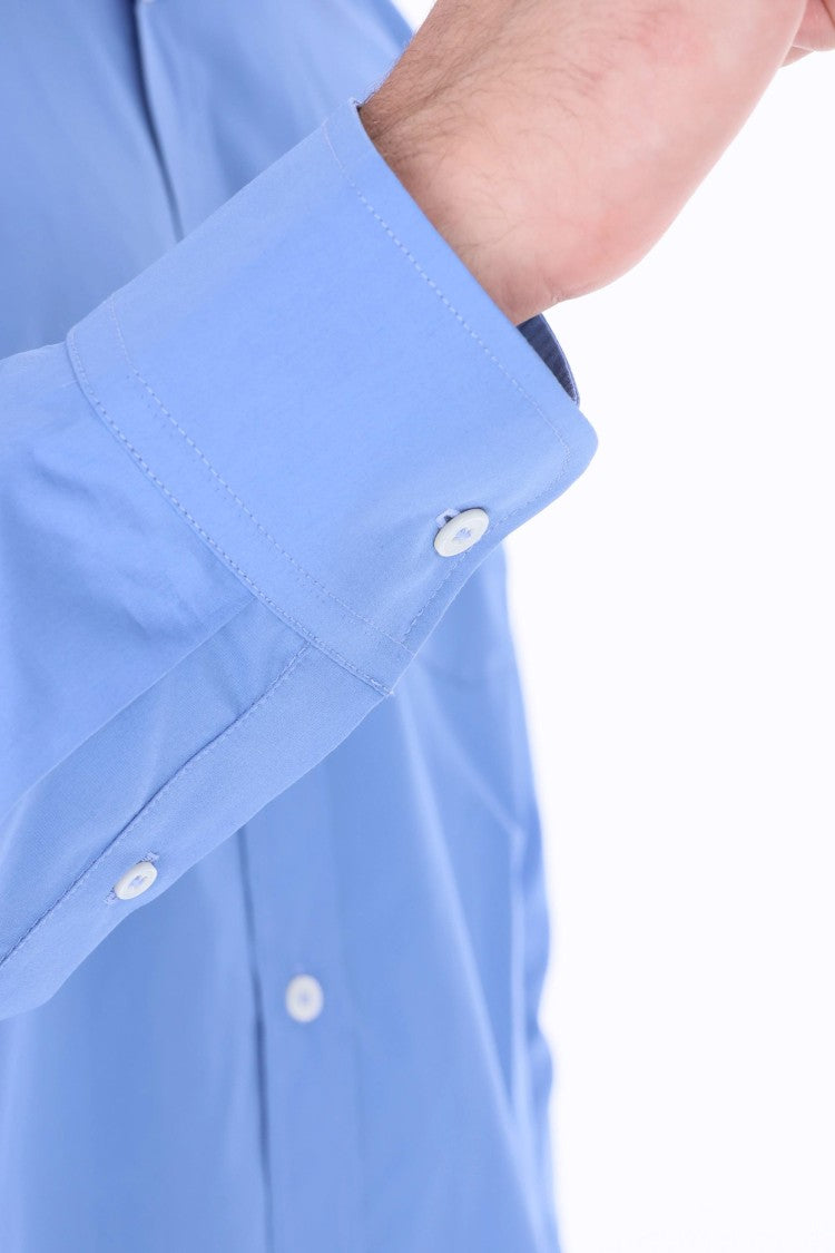 A.P.C. Owen Blue Organic Cotton Poplin Shirt