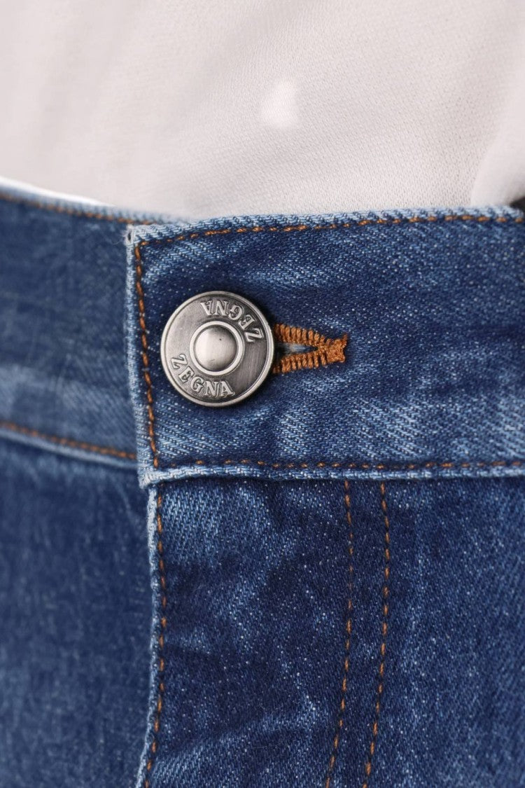 Zegna Classic Straight-Leg Jeans In Medium Blue Denim Wash