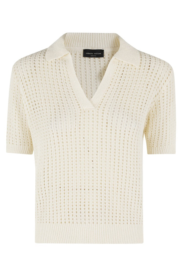 Roberto Collina Mesh Polo Shirt