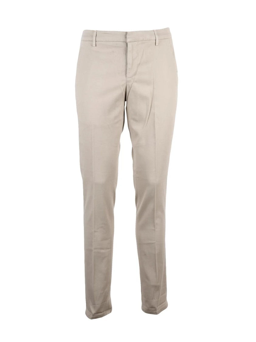 Dondup Beige Gaubert Modal-Cotton Blend Trousers