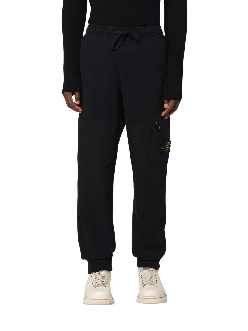Stone Island Jogger Pants With Elastic Waistband And Cuffs