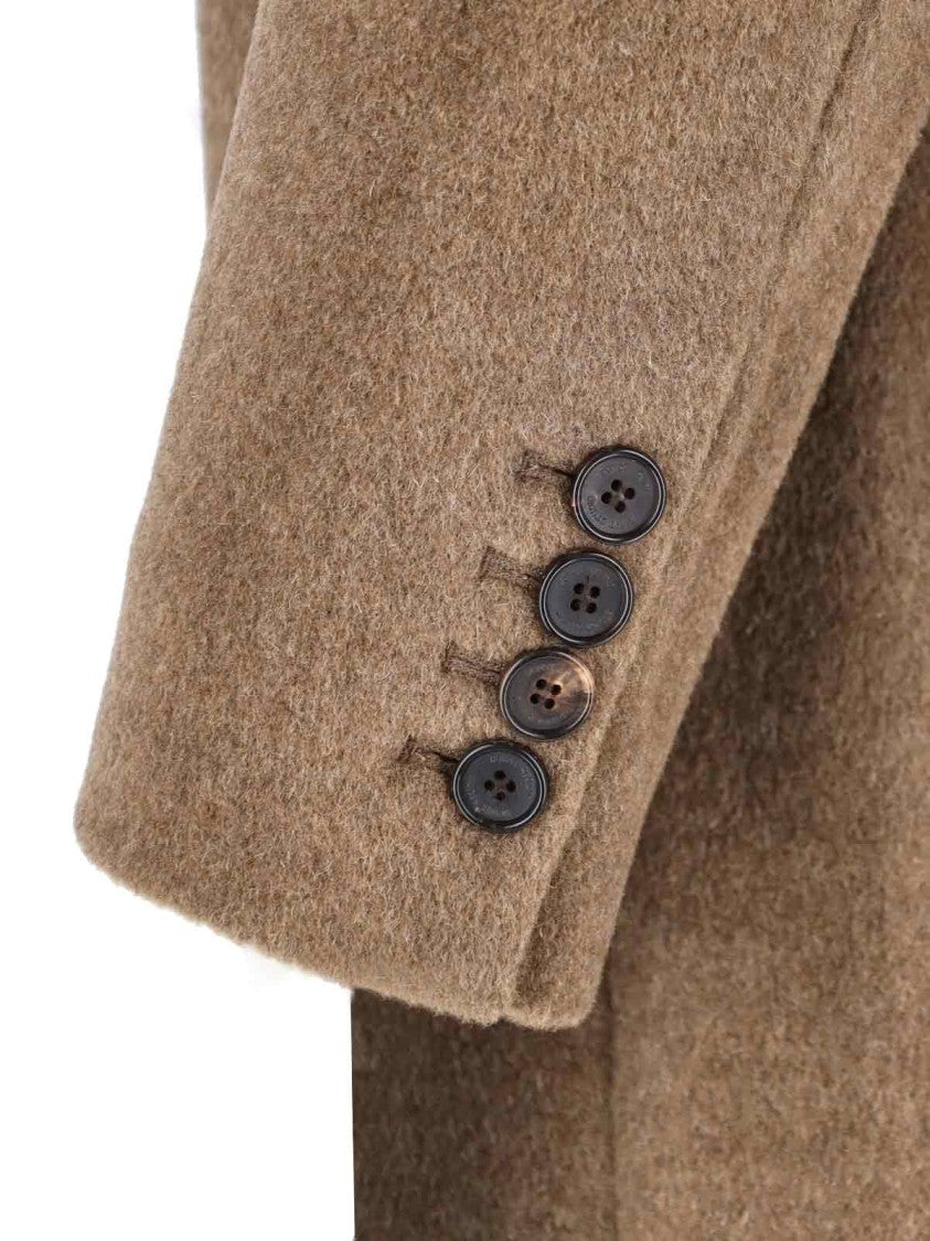 Dunst Single-Breasted Coat – Brown