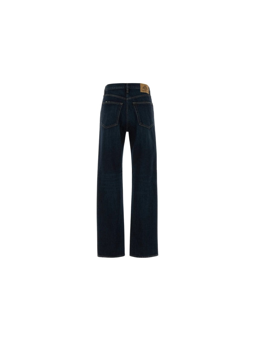 Prada Wide-Leg Indigo Jeans With Classic Five-Pocket Design