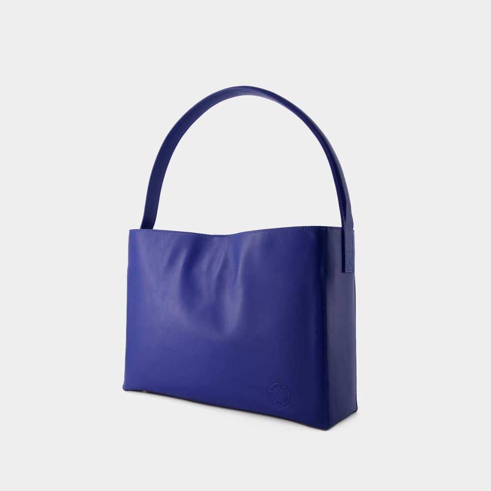 Ines De La Fressange Leonore L Shoulder Bag - Leather - Blue Cobalt
