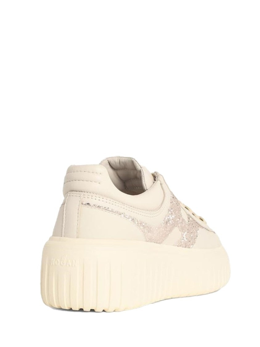 Hogan Mutton Wool Glittery H Stripe Sneakers