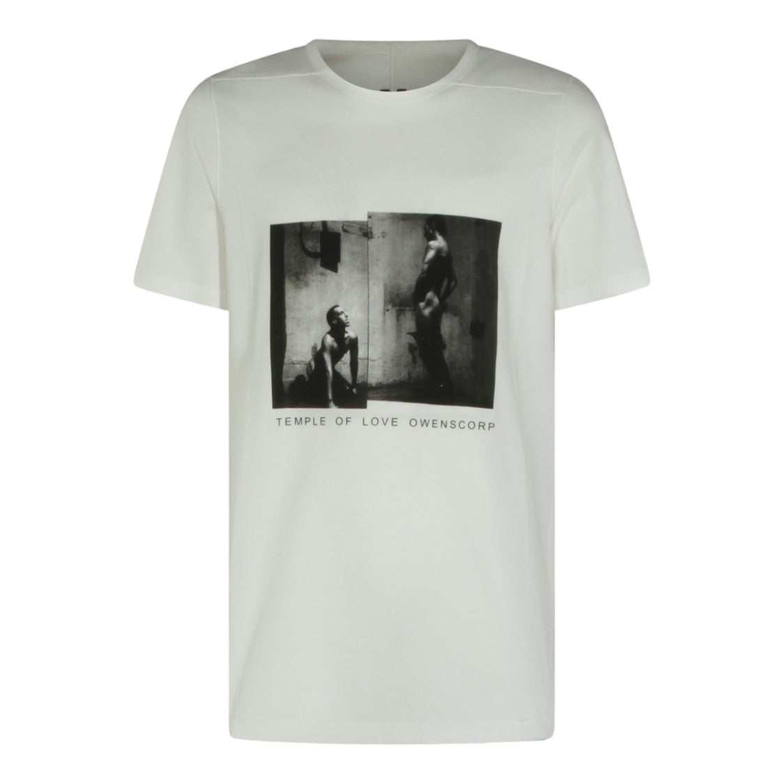 Drkshdw By Rick Owens Monochrome Graphic Printed Crew Neck T-Shirt