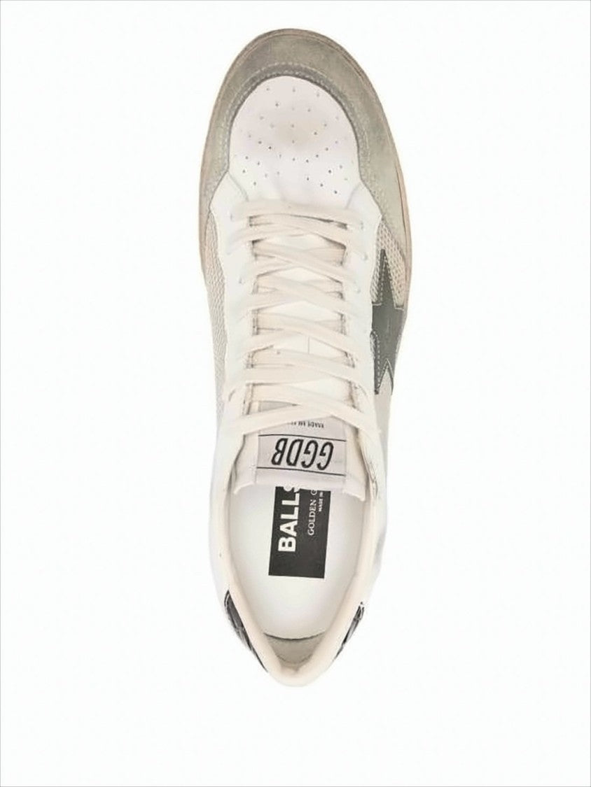 Golden Goose Low-Top Sneakers With Beige Suede Overlays