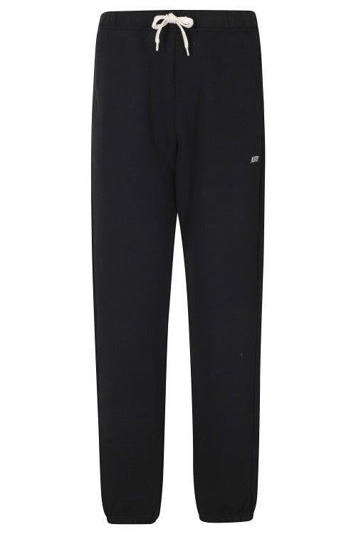 Autry Jersey Black Cotton Logo Jogger Pants