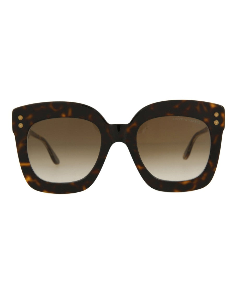 Bottega Veneta Tortoiseshell Square-Frame Acetate Sunglasses