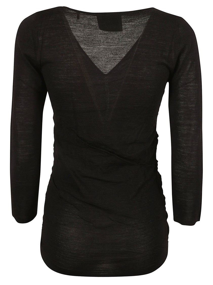 Isabel Marant Fitted V-Neck Black Sweater