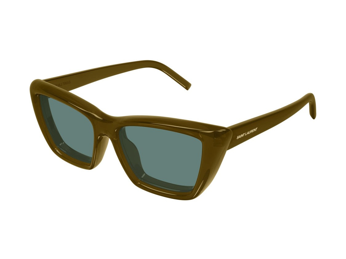 Saint Laurent Sl 276 Mica Plump Deep Olive Green Square Sunglasses