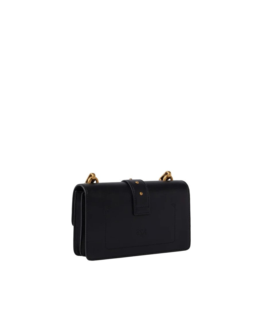 Pinko Black Mini Love Bag One Leather Shoulder Bag