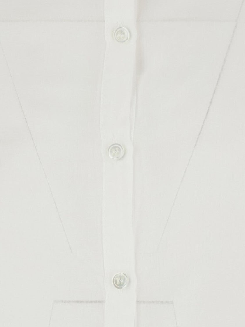 Jucca White Korean Silk Puff Blouse