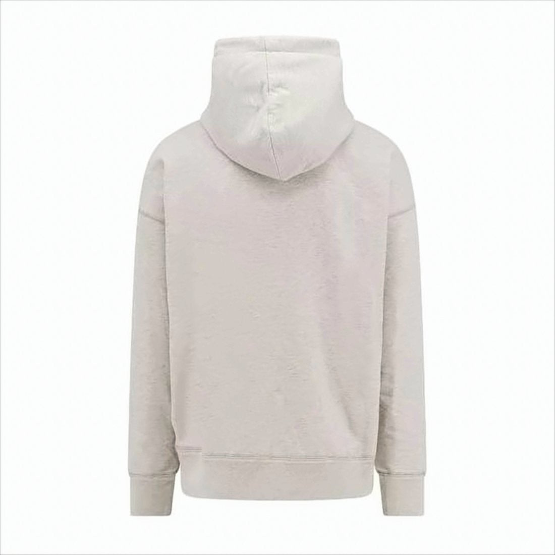 Isabel Marant Light Beige Hoodie With Bold Black Graphic Logo