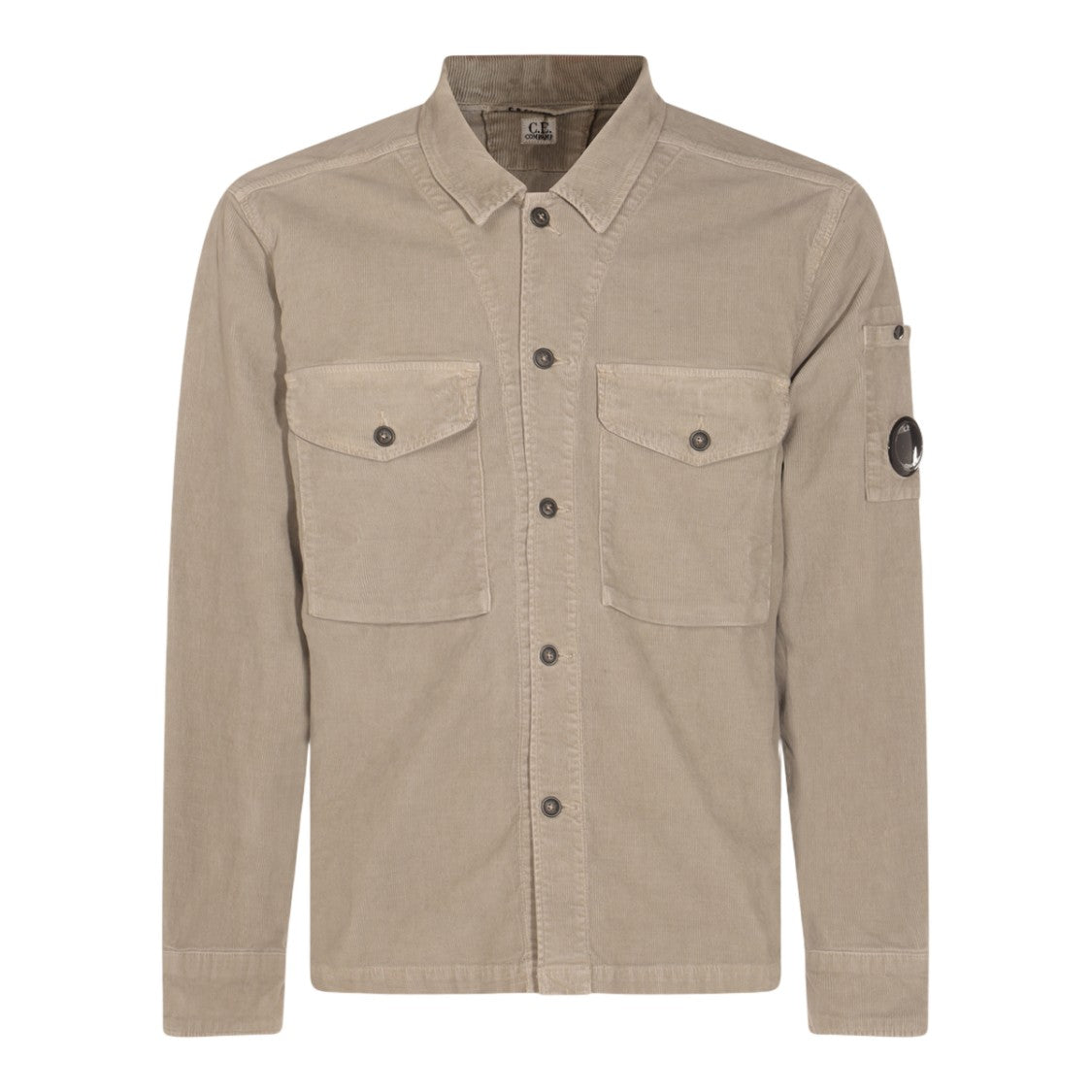 C.P. Company Textured Button-Up Shirt With Flap Pockets