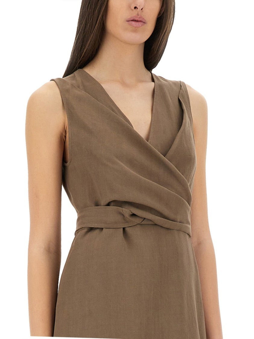 Brunello Cucinelli "Wrap-Effect" Dress