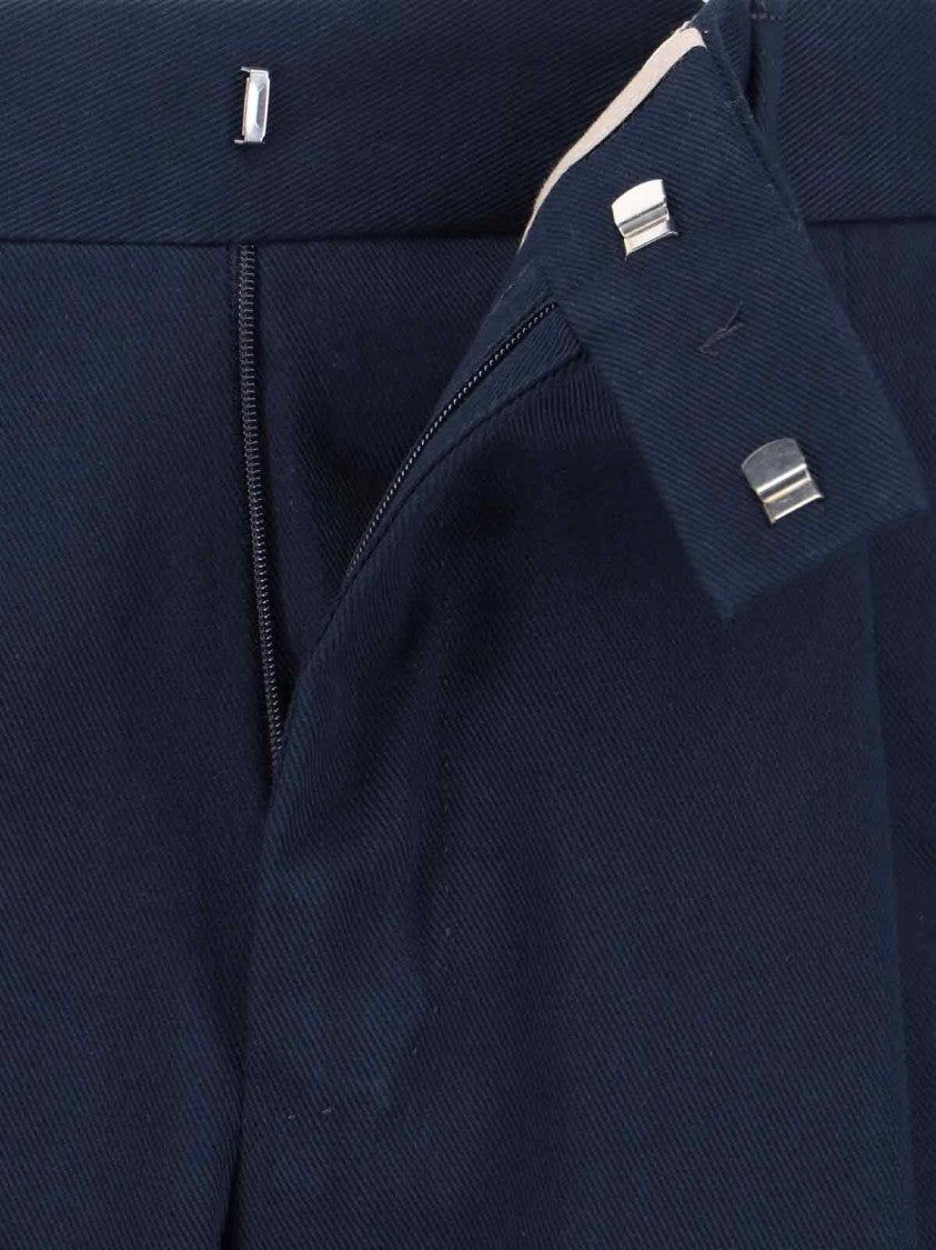 Pt Torino Mid-Rise Tailored Trousers With Pleats And Buttoned Pockets