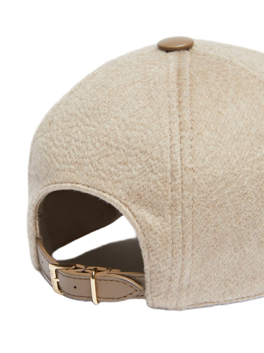 Max Mara Double-Layered Cashmere Baseball Cap With Embroidered Monogram