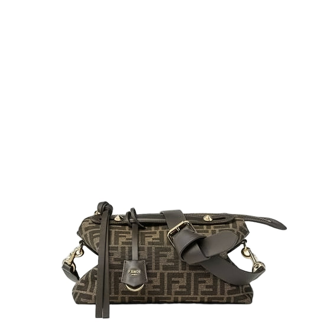 Fendi Rectangular Monogram Crossbody Bag With Gold-Tone Accents