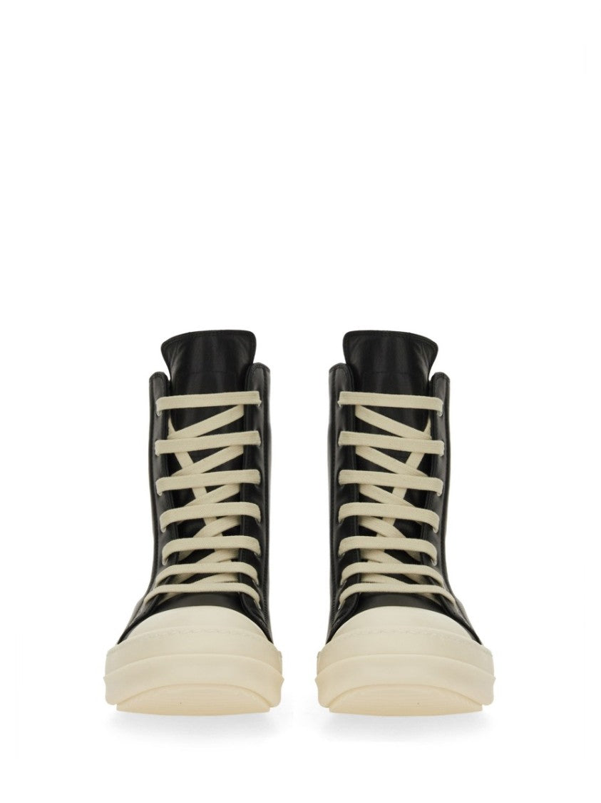 Rick Owens High-Top Leather Sneakers