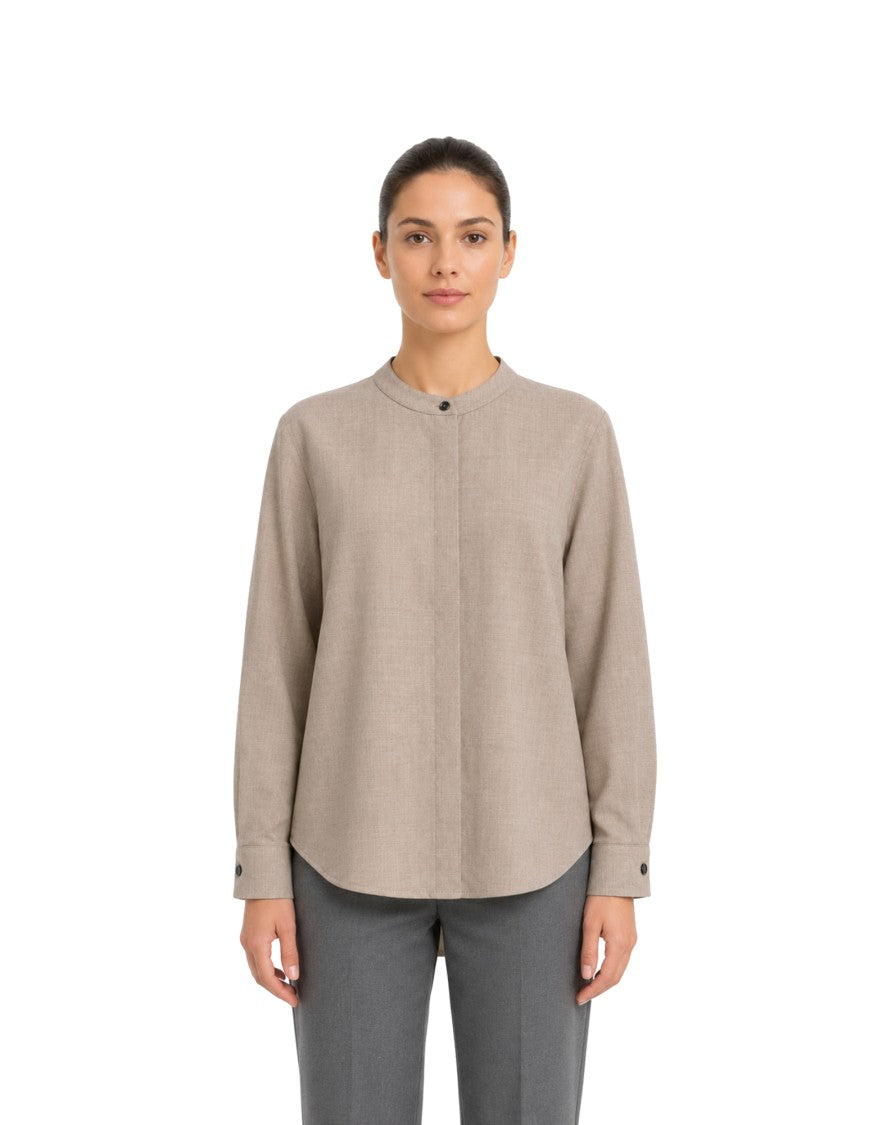 Nine In The Morning Orzo Long-Sleeved Wool Shirt