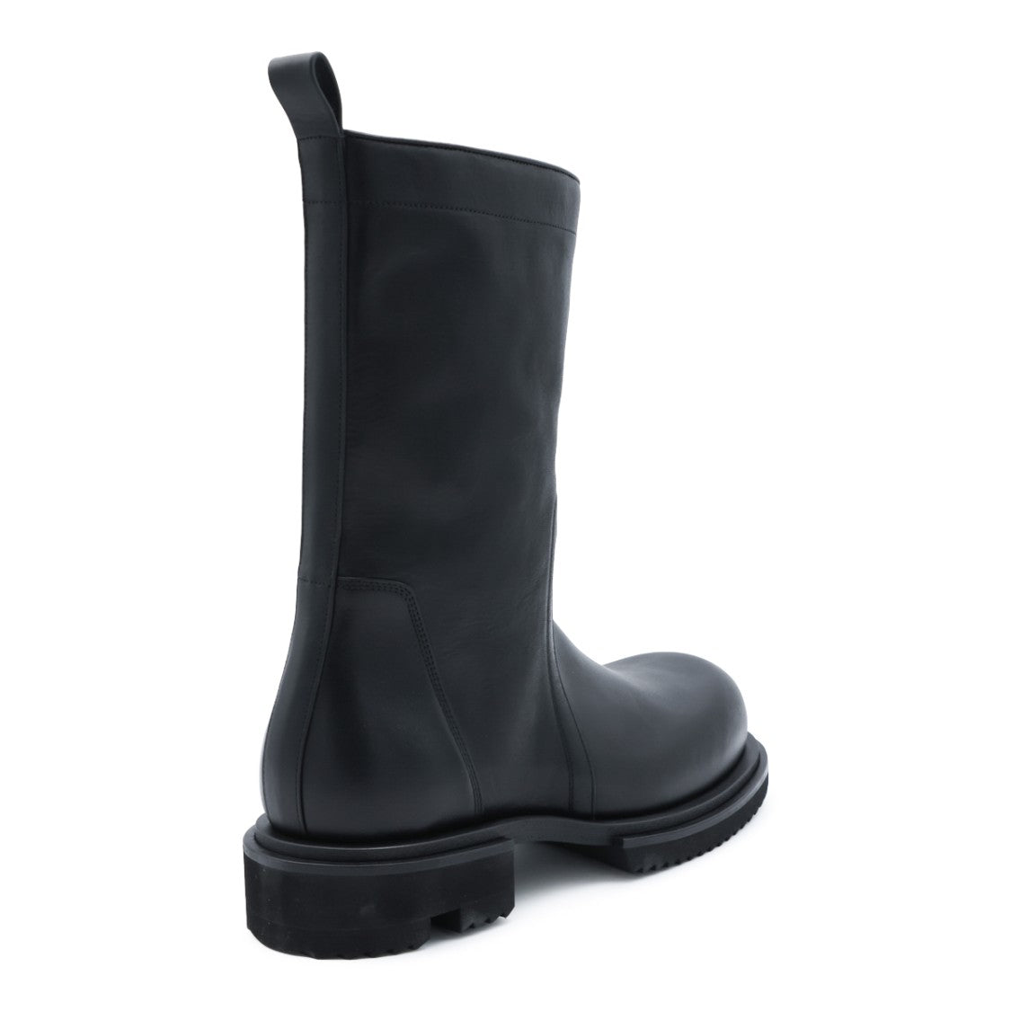 Rick Owens Black Leather Gabe Boots