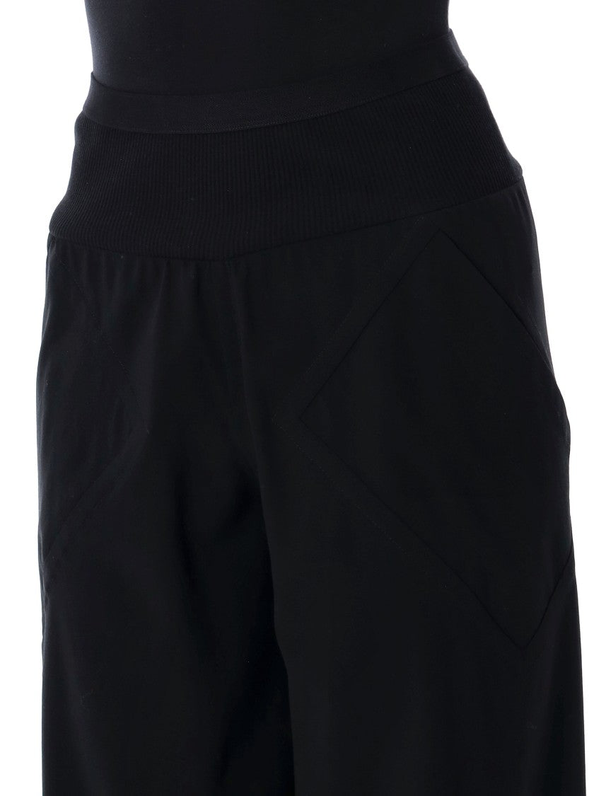 Rick Owens Floor-Length Bias Pants With Diagonal Seams