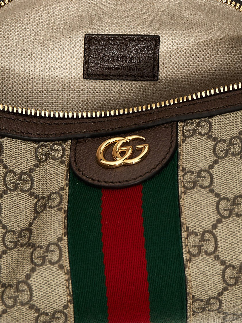 Gucci Cylindrical 'Ophidia' Handbag In Gg Supreme Fabric