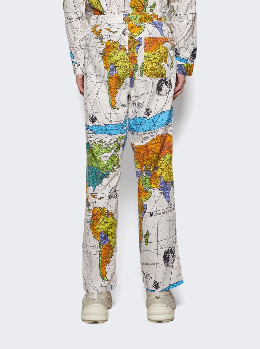 Saint Mxxxxxx X Dr Woo Pajama World Map Pants