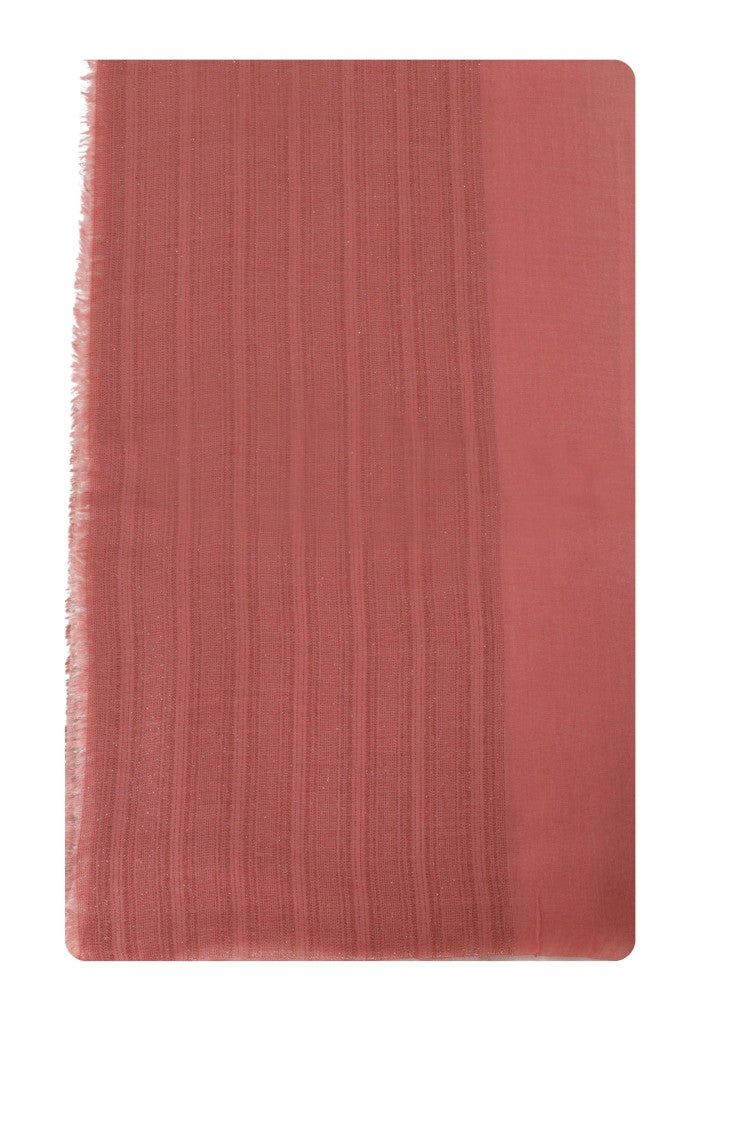 Faliero Sarti Red Clizia Lurex Threads Modal-Blend Scarf