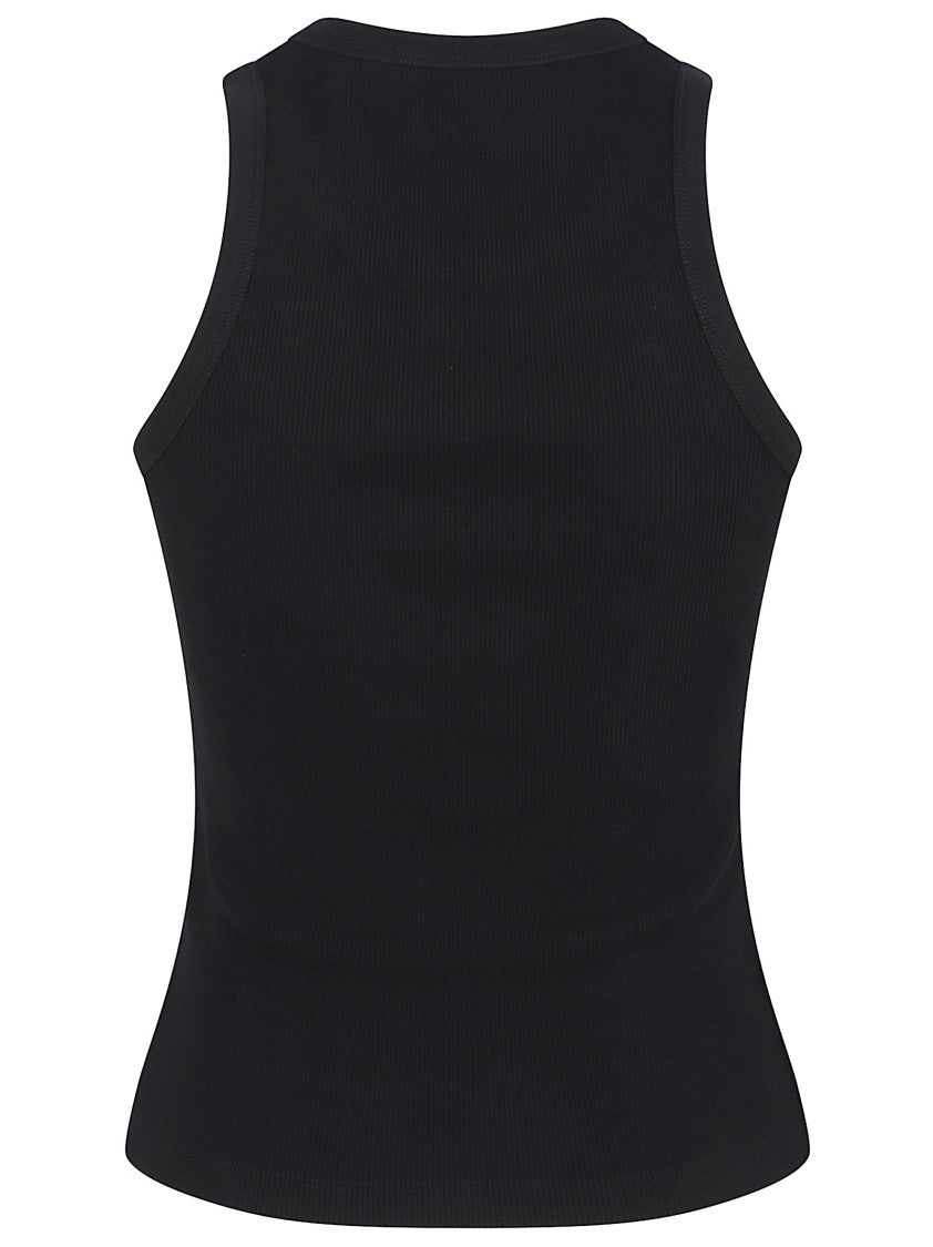 Givenchy Fitted Black Ribbed Tank
