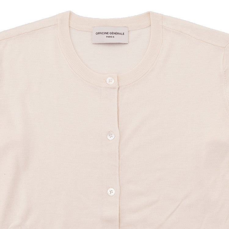 Officine Generale Slightly Fitted Long Sleeve Cardigan