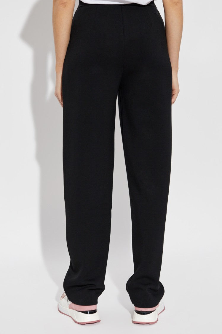 Emporio Armani High-Waisted Pants With Embossed Logo Detail