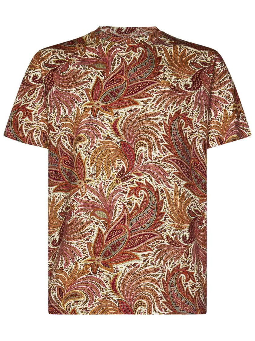 Etro Orange Cotton T-Shirt