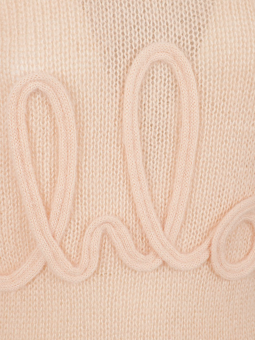 Chloé Crew-Neck Elbow-Sleeve Jumper In Alpaca Wool