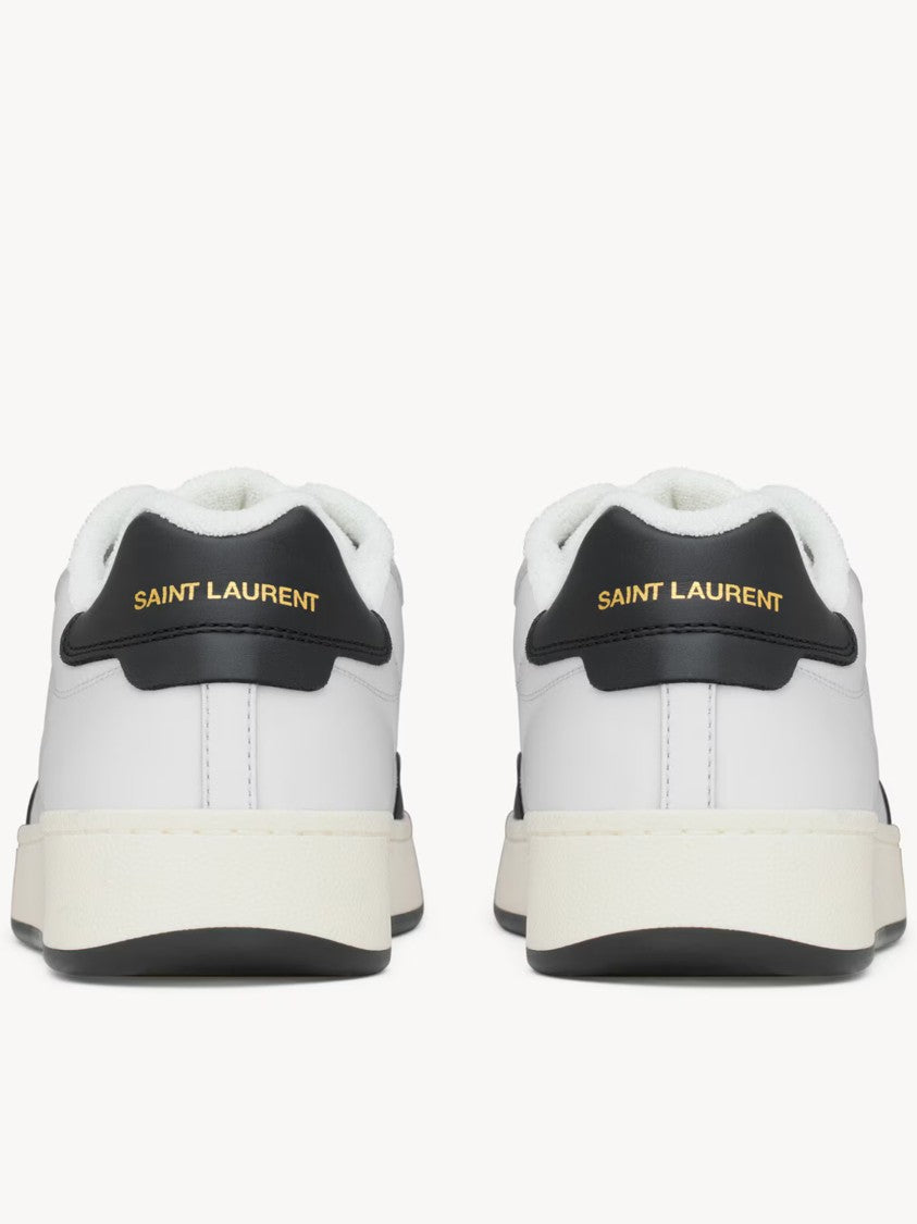 Saint Laurent White Sl/61 Low-Top Leather Sneakers