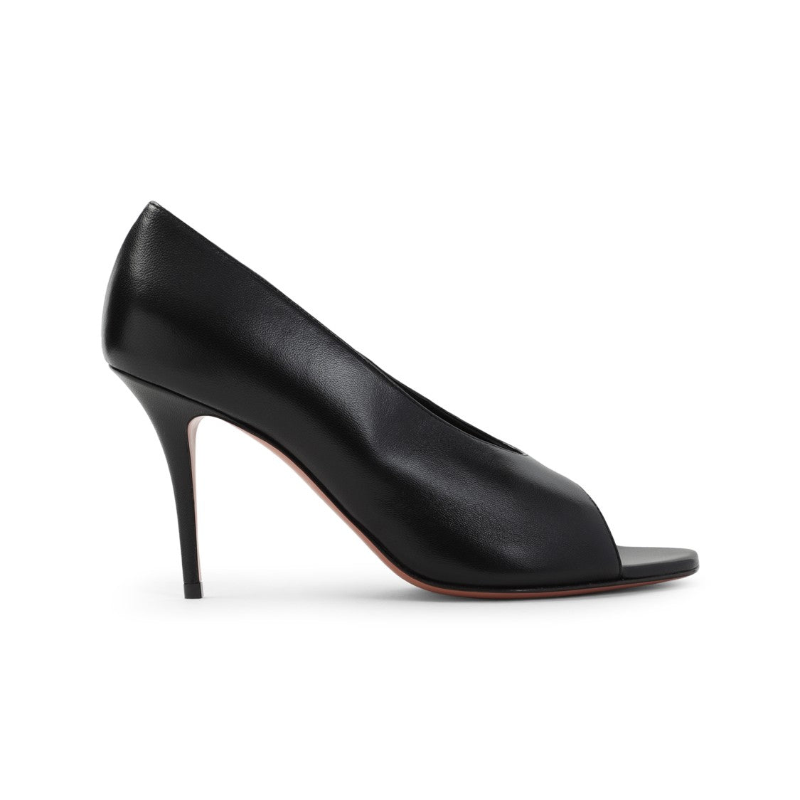 Amina Muaddi Peep-Toe Pumps With 9Cm Stiletto Heel