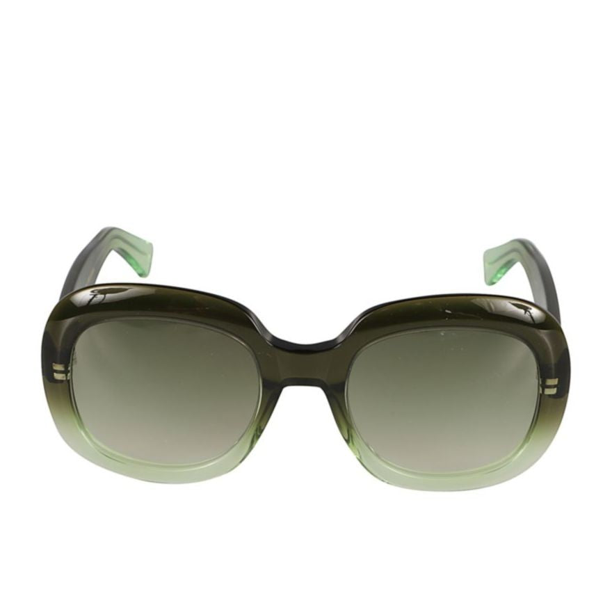 Kador Brigitte Oversized Square Frame Sunglasses With Gradient Green Design
